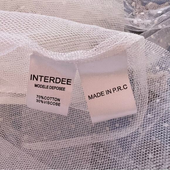 Interdee Paris Fashion Embroidered Floral Netting Skirt Size Small - Picture 12 of 14